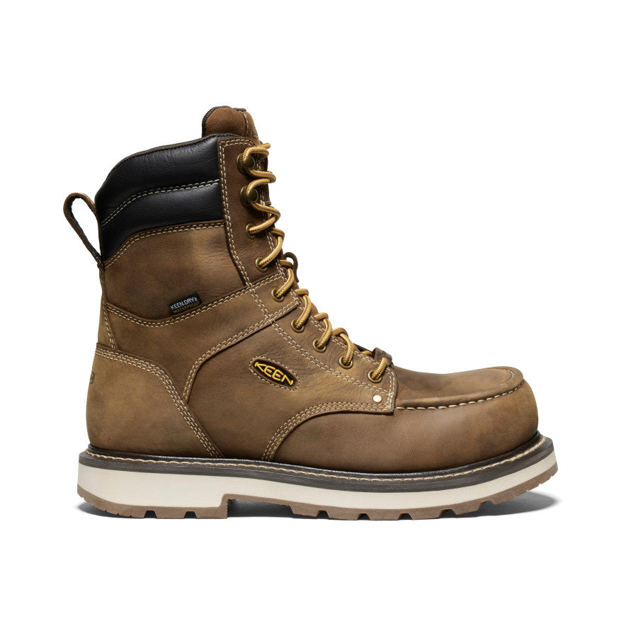 Men's Cincinnati 8" Waterproof 90° Heel Boot (Carbon Toe) Belgian/Sandshell / Keen / Men's