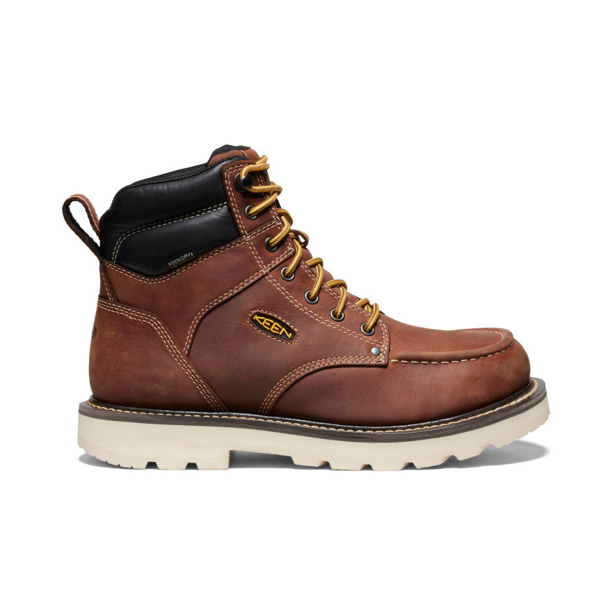 Men's Cincinnati 6" Waterproof 90° Heel Boot (Soft Toe) Tuscan Red/Sandshell / Keen / Men's
