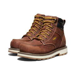 Men's Cincinnati 6" Waterproof 90° Heel Boot (Carbon Toe) Tuscan Red/Sandshell / Keen / Men's
