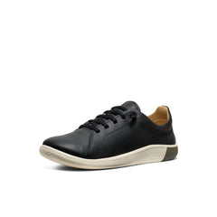 Women's KNX Leather Sneaker Black/Star White / Keen / Women's