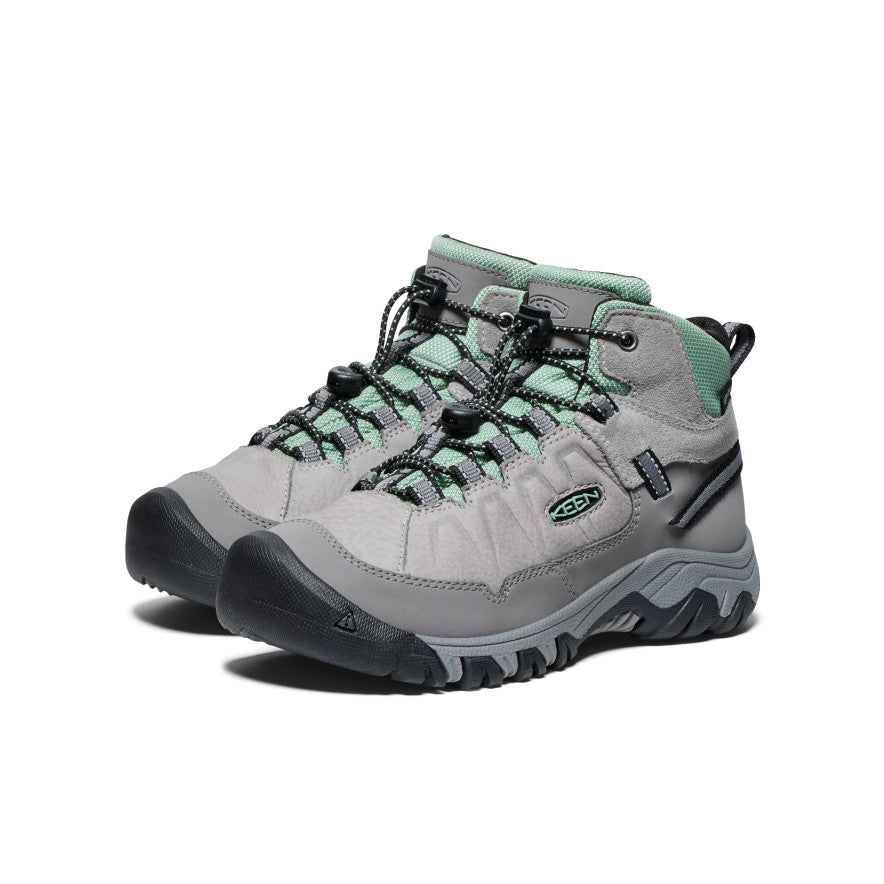 Big Kids' Targhee IV Waterproof Hiking Boot Alloy/Granite Green / Keen / Men's|Women's|Kids'
