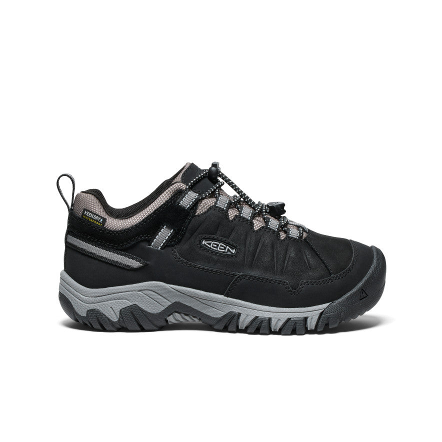 Big Kids' Targhee IV Waterproof Hiking Shoe Black/Steel Grey / Keen / Men's|Women's|Kids'