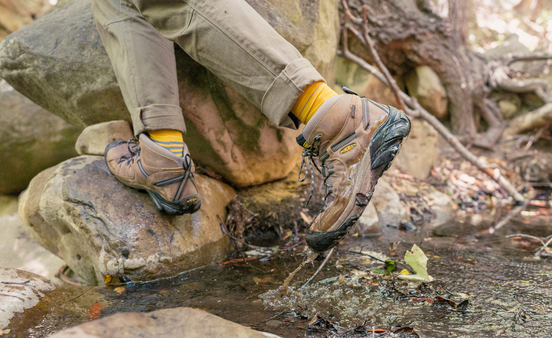 Men's Targhee II Waterproof Mid Wide Shitake/Brindle / Keen / Men's|Women's
