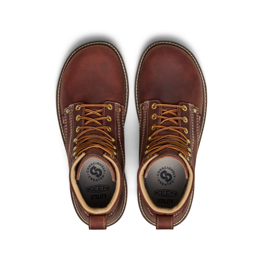 Men's Liberty 6" Waterproof 90° Heel Boot (Carbon Toe) Bombay Brown/Gum / Keen / Men's