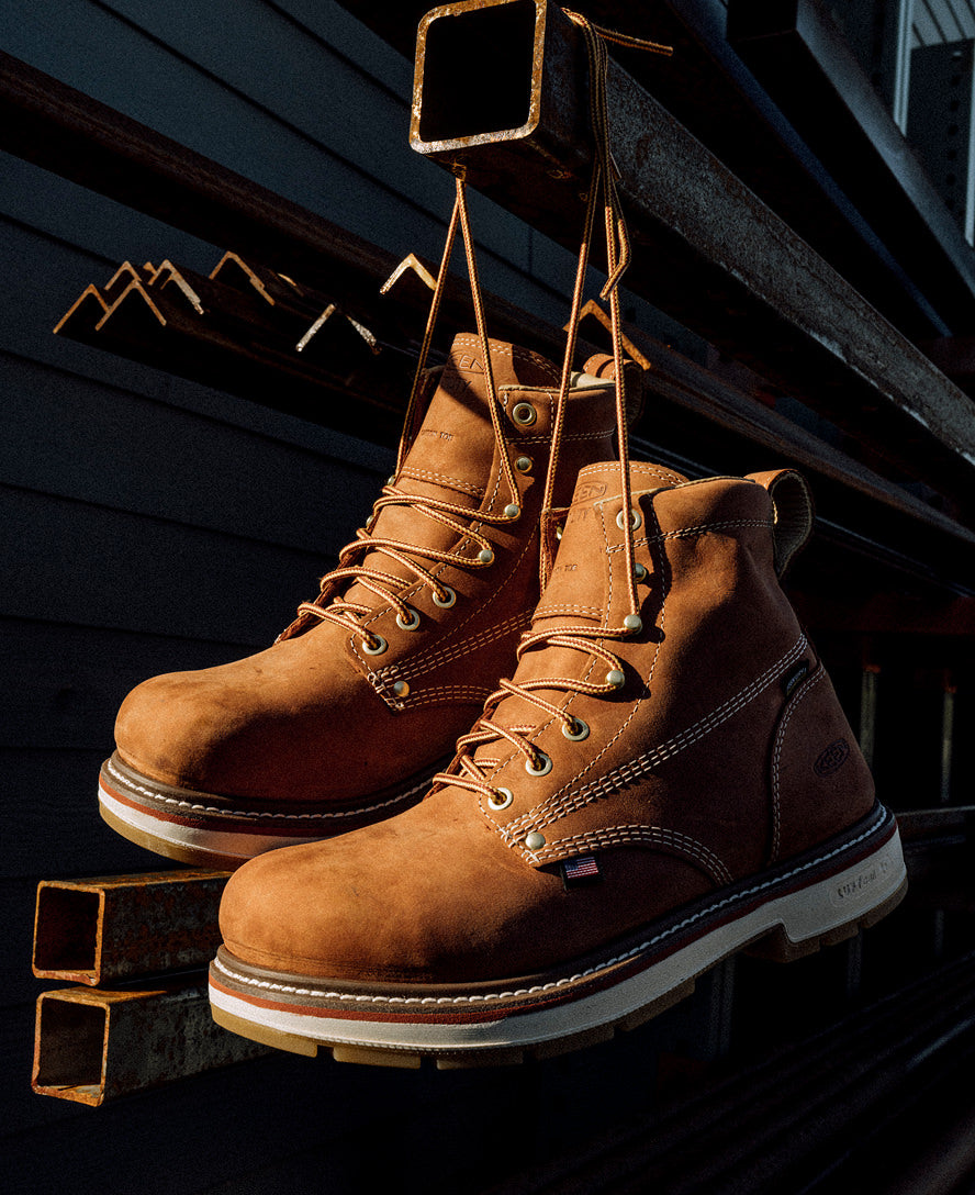 Men's Liberty 6" Waterproof 90° Heel Boot (Carbon Toe) Bombay Brown/Gum / Keen / Men's