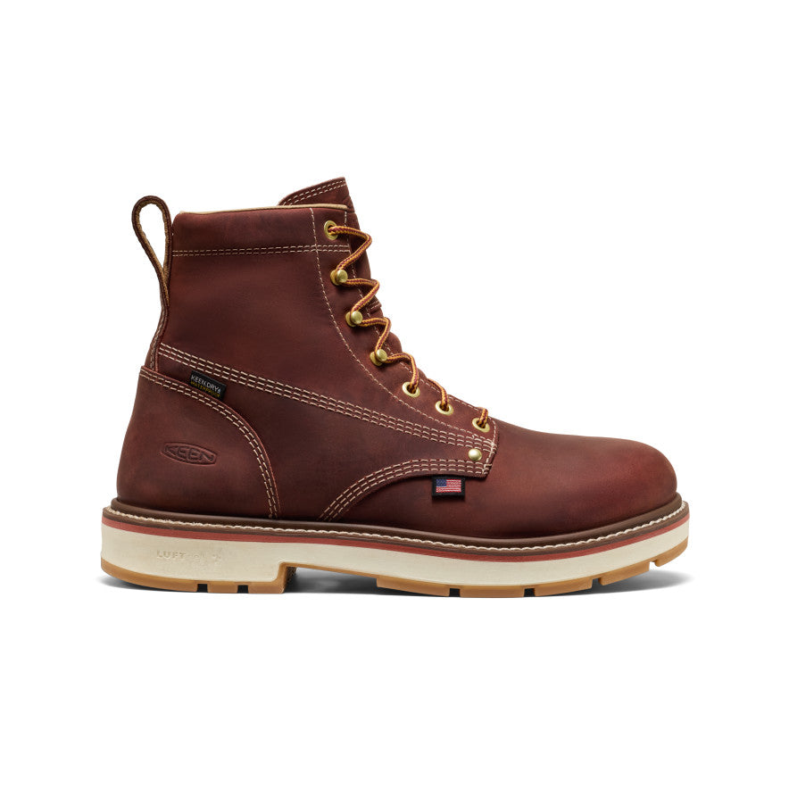 Men's Liberty 6" Waterproof 90° Heel Boot (Soft Toe) Bombay Brown/Gum / Keen / Men's