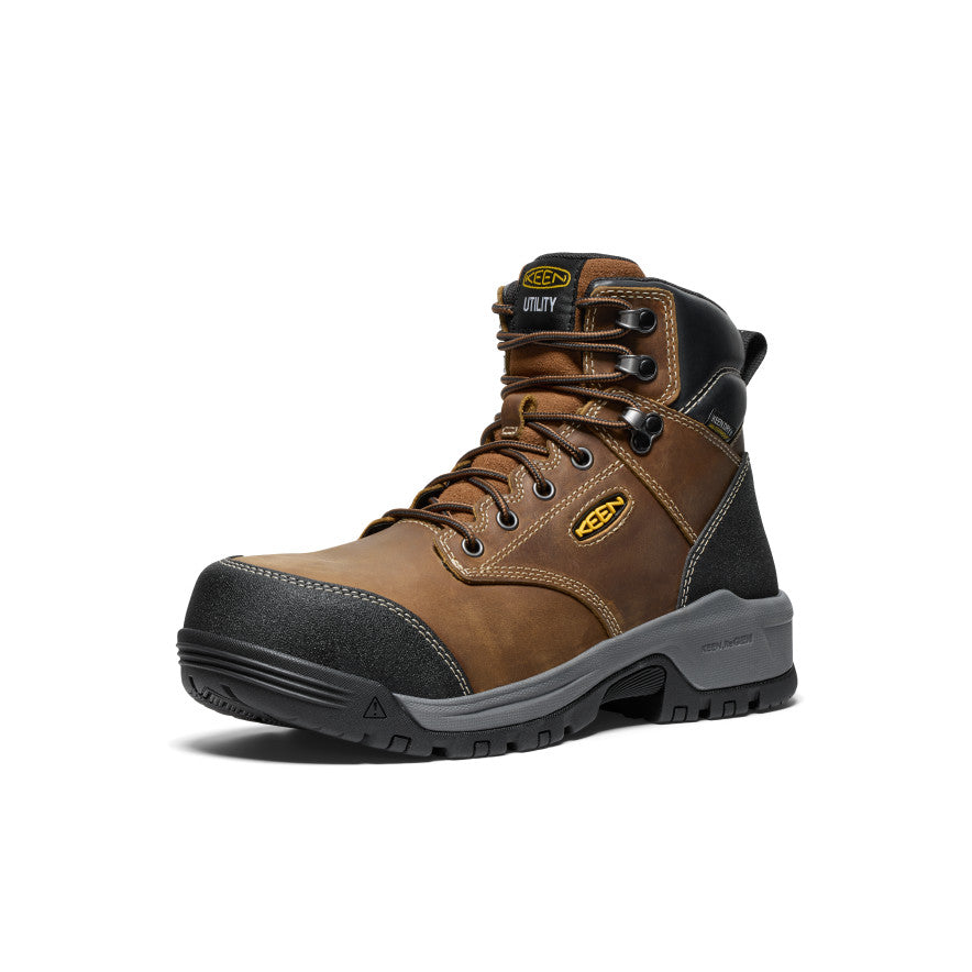 Men's CSA Evanston 6" Waterproof Boot (Carbon Toe) Bison/Black / Keen / Men's