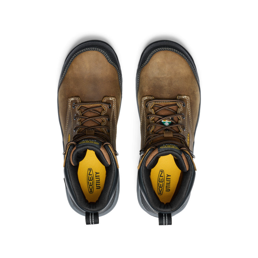 Men's CSA Evanston 6" Waterproof Boot (Carbon Toe) Bison/Black / Keen / Men's