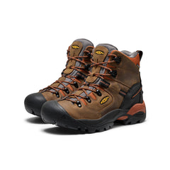 Men's Pittsburgh Energy 6" Waterproof Boot (Soft Toe) Cascade Brown/Black / Keen / Men's