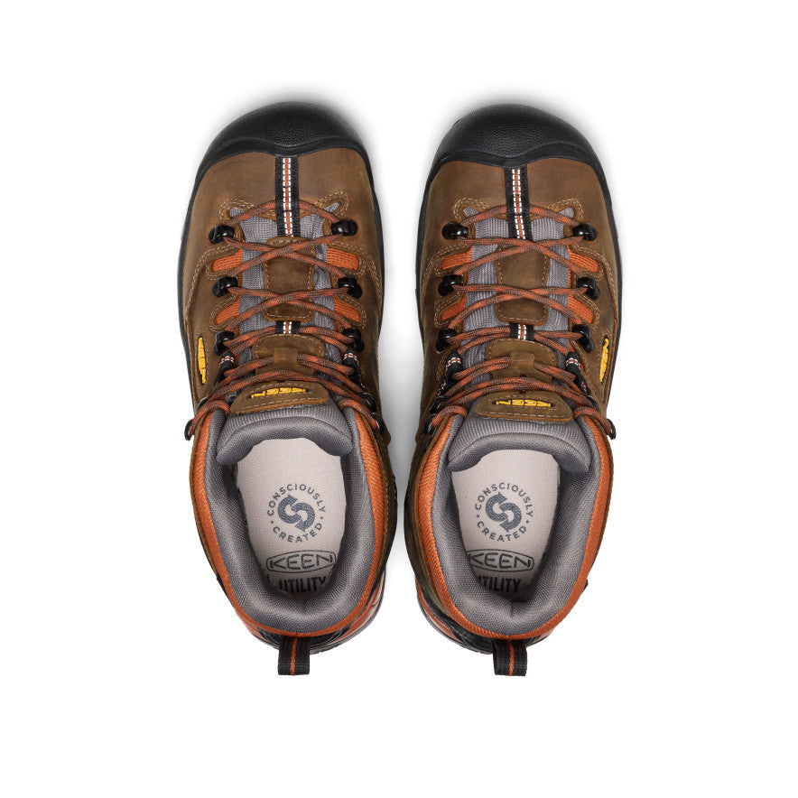 Men's Pittsburgh Energy 6" Waterproof Boot (Soft Toe) Cascade Brown/Black / Keen / Men's