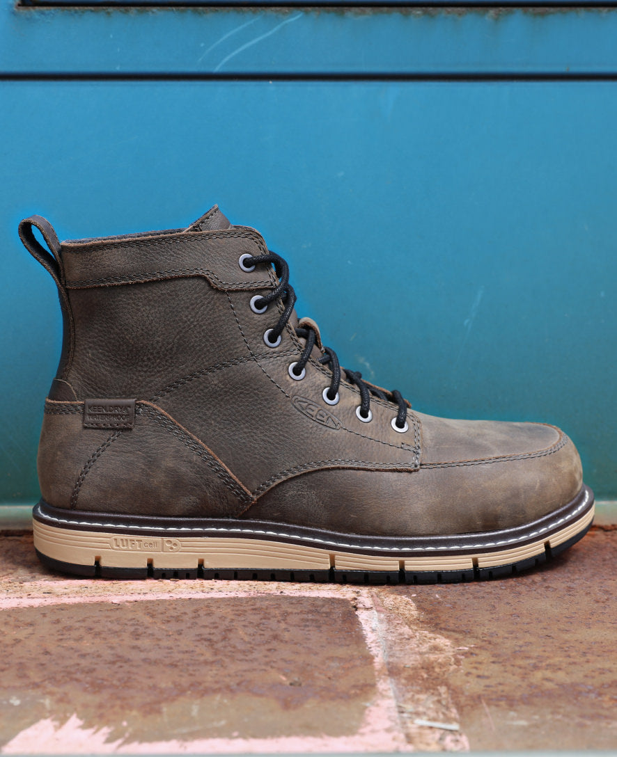 Men's San Jose 6" Waterproof Boot (Aluminum Toe) Cascade Brown/Black / Keen / Men's