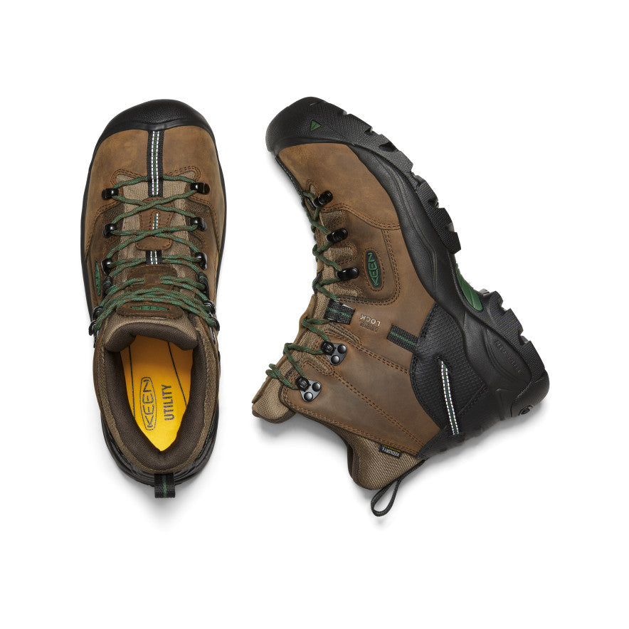 Men's Pittsburgh Energy 6" Waterproof Boot (Carbon Toe) Cascade Brown/Greener Pastures / Keen / Men's