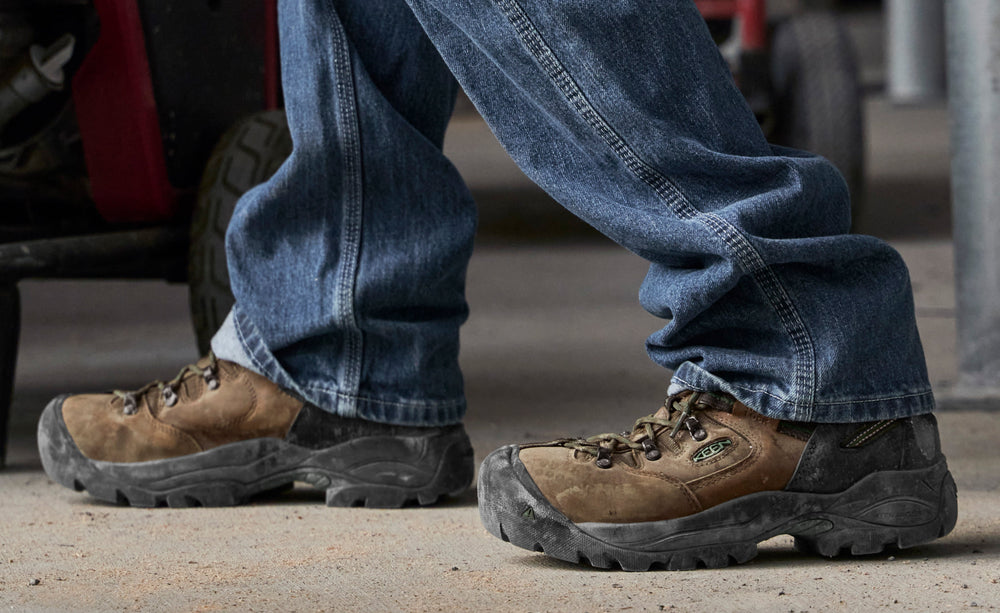 Men's Pittsburgh Energy 6" Waterproof Boot (Carbon Toe) Cascade Brown/Greener Pastures / Keen / Men's