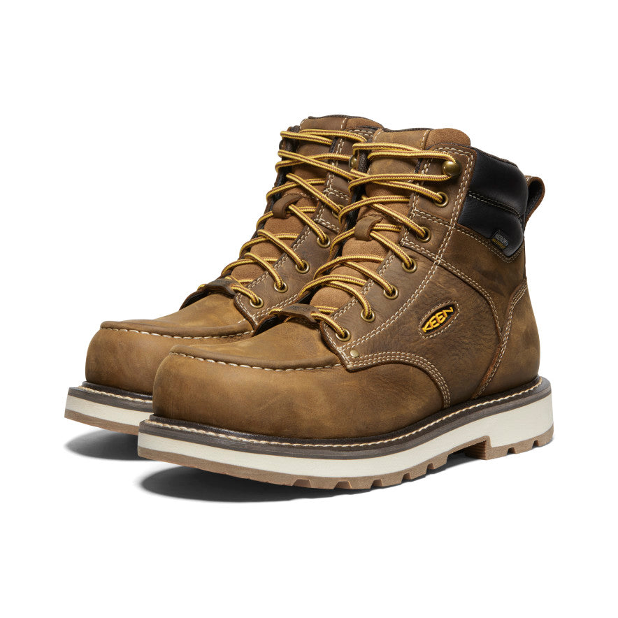 Men's Cincinnati 6" Waterproof 90° Heel Boot (Carbon Toe) Belgian/Sandshell / Keen / Men's