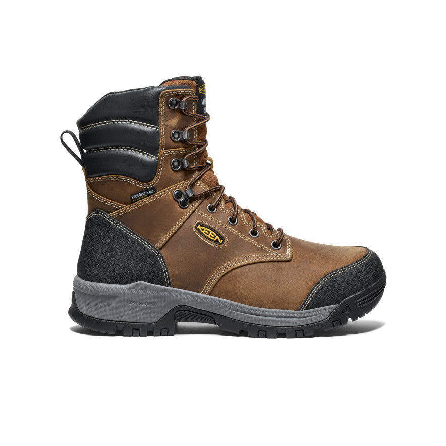 Men's Evanston 8" Insulated Waterproof Boot (Soft Toe) Bison/Black / Keen / Men's