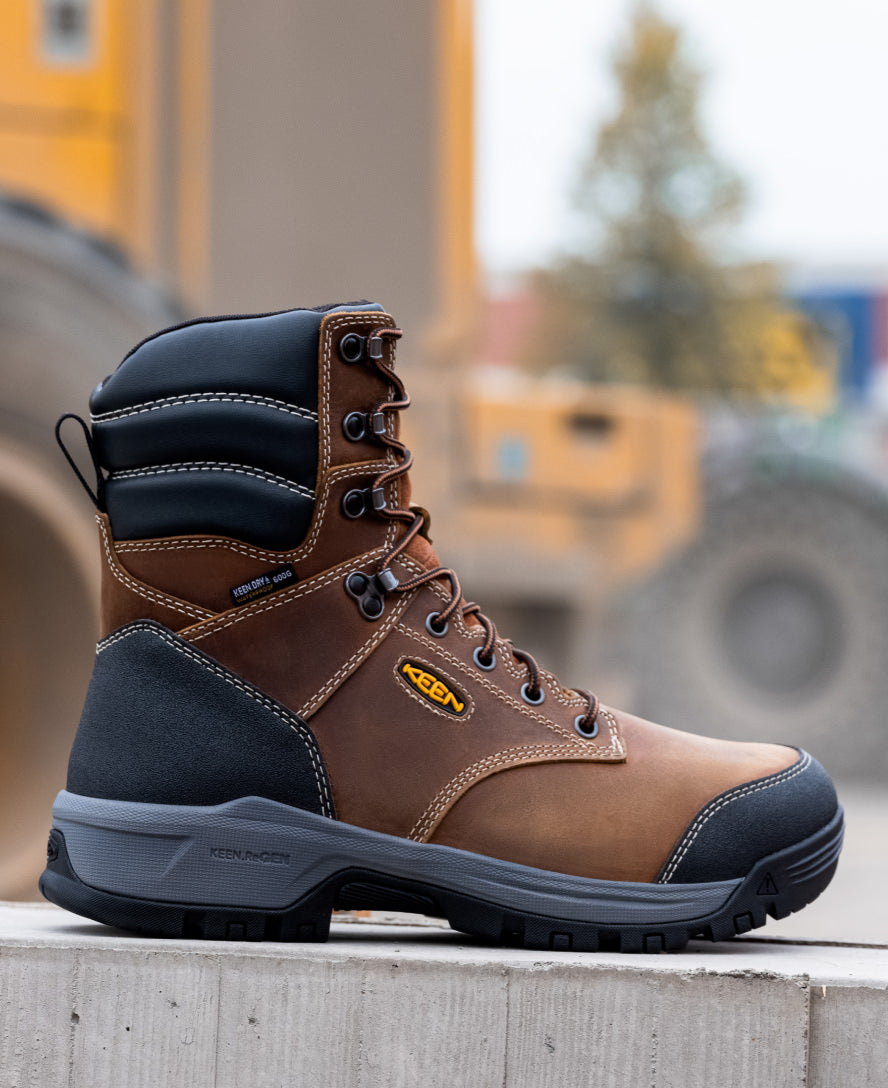 Men's Evanston 8" Insulated Waterproof Boot (Soft Toe) Bison/Black / Keen / Men's