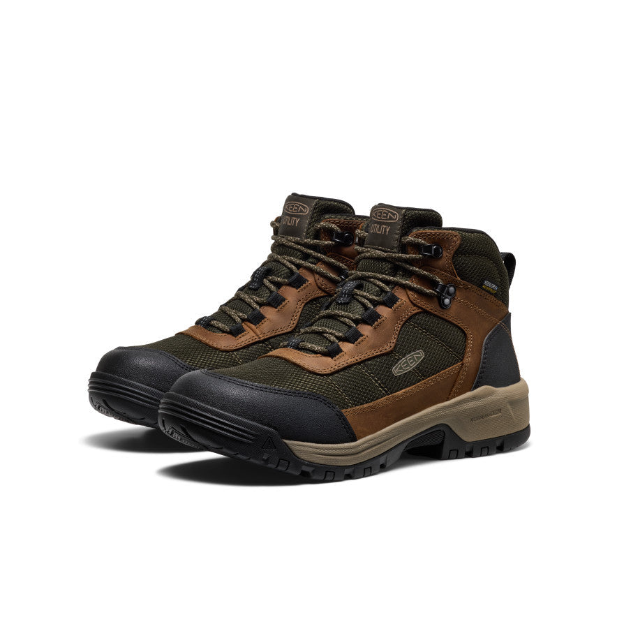 Men's Skokie Waterproof Work Boot (Soft Toe) Forest Night/Black / Keen / Men's