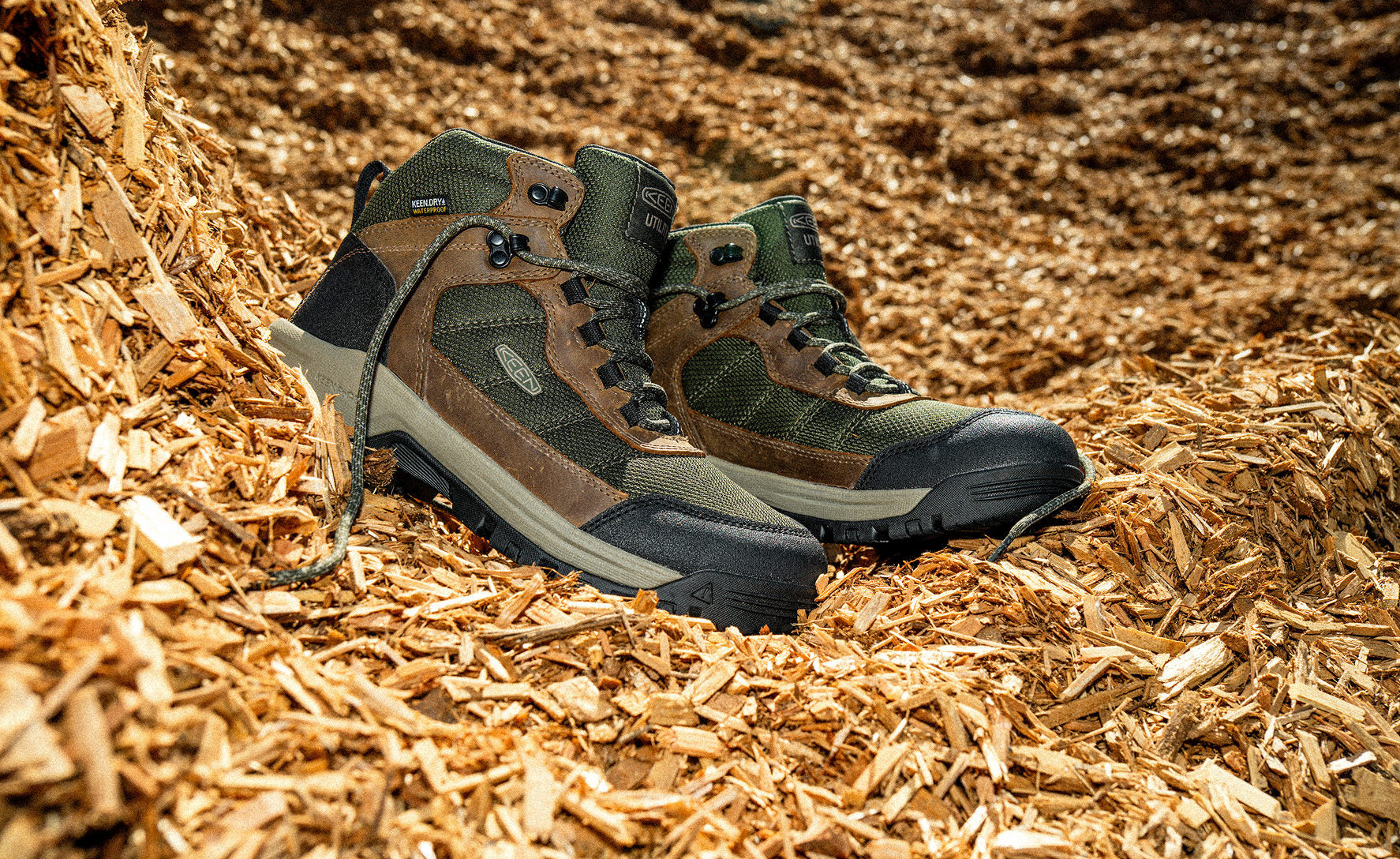 Men's Skokie Waterproof Work Boot (Soft Toe) Forest Night/Black / Keen / Men's