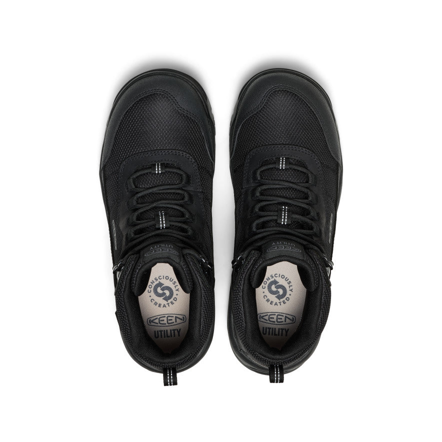 Men's Skokie Waterproof Work Boot (Soft Toe) Black/Black / Keen / Men's