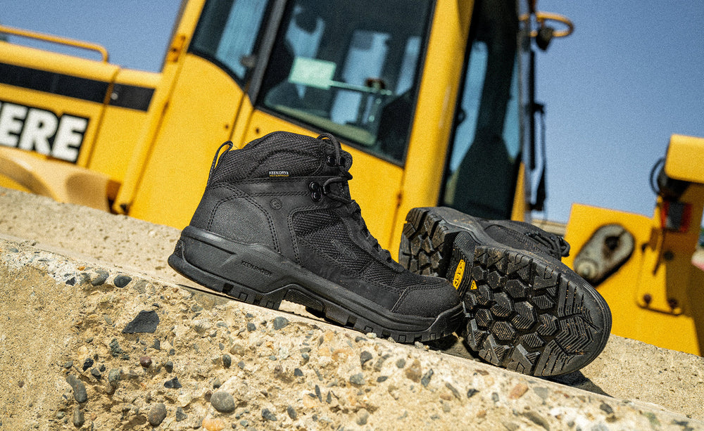 Men's Skokie Waterproof Work Boot (Soft Toe) Black/Black / Keen / Men's