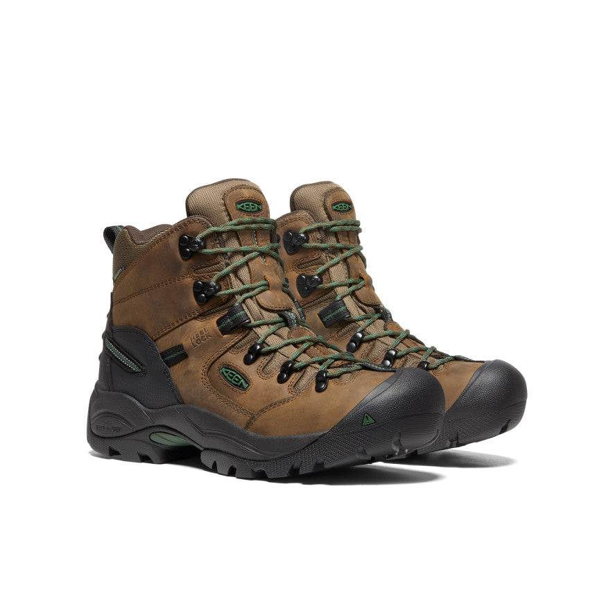 Men's Pittsburgh Energy 6" Waterproof Boot (Soft Toe) Cascade Brown/Greener Pastures / Keen / Men's