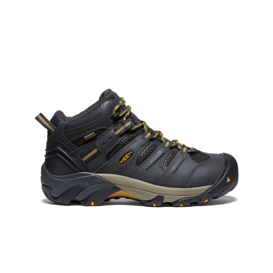 Men's Lansing Mid Waterproof (Steel Toe) Raven/Tawny Olive / Keen / Men's