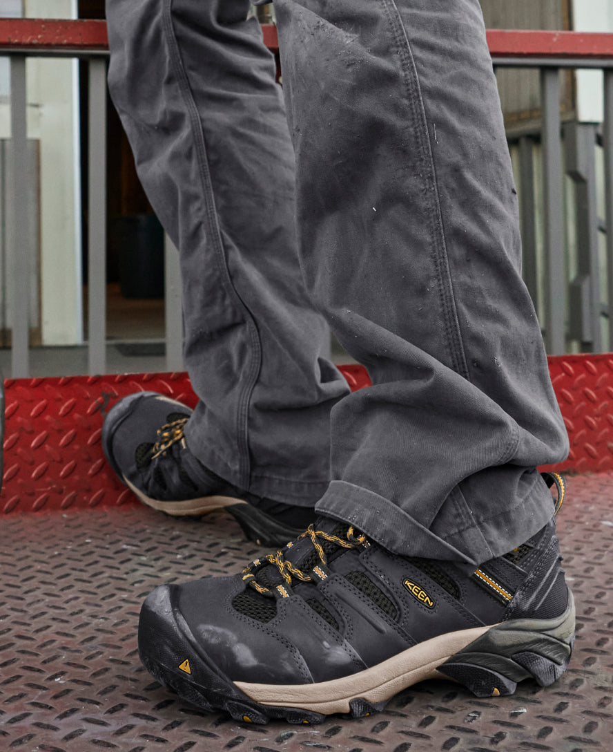 Men's Lansing Mid Waterproof (Steel Toe) Raven/Tawny Olive / Keen / Men's