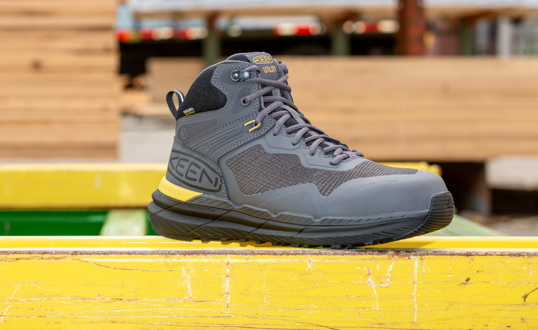 Men's Synchro Waterproof Work Boot (Carbon Toe) Magnet/Black / Keen / Men's