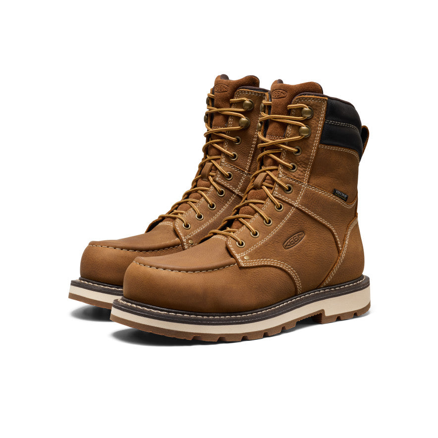 Men's Cincinnati 8" Waterproof 90° Heel Boot (Carbon Toe) Belgian/Sandshell / Keen / Men's