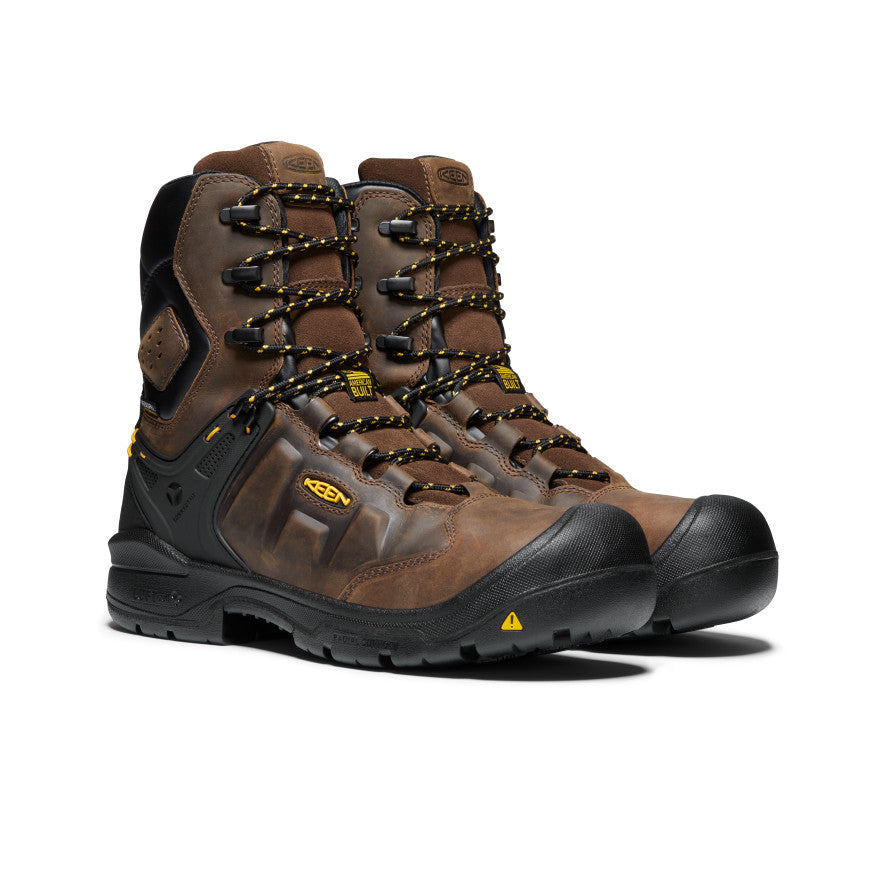 Men's Dover 8" Waterproof Boot (Carbon Toe) Dark Earth/Black / Keen / Men's