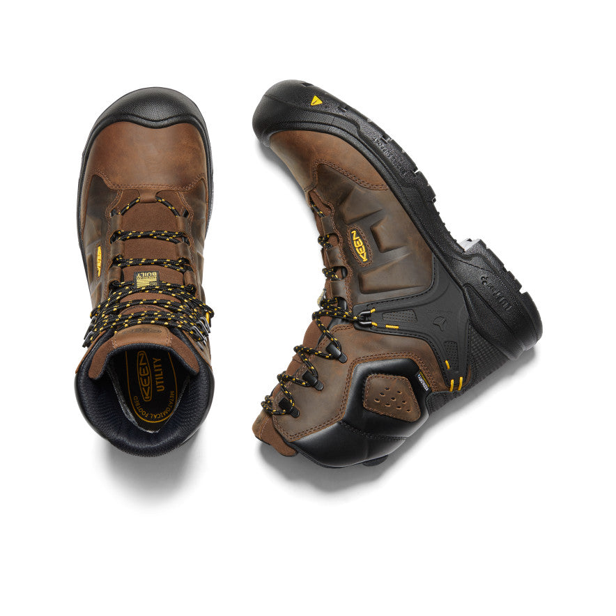 Men's Dover 8" Waterproof Boot (Carbon Toe) Dark Earth/Black / Keen / Men's