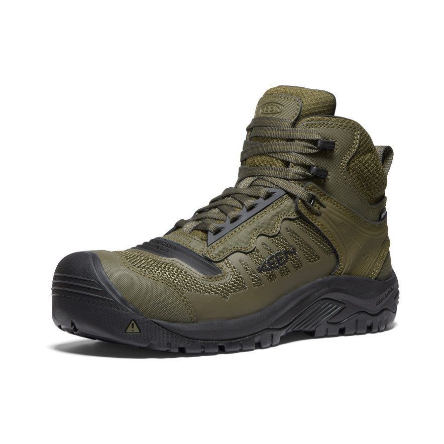 Men's Reno Mid Waterproof (Carbon Toe) Dark Olive/Black / Keen / Men's