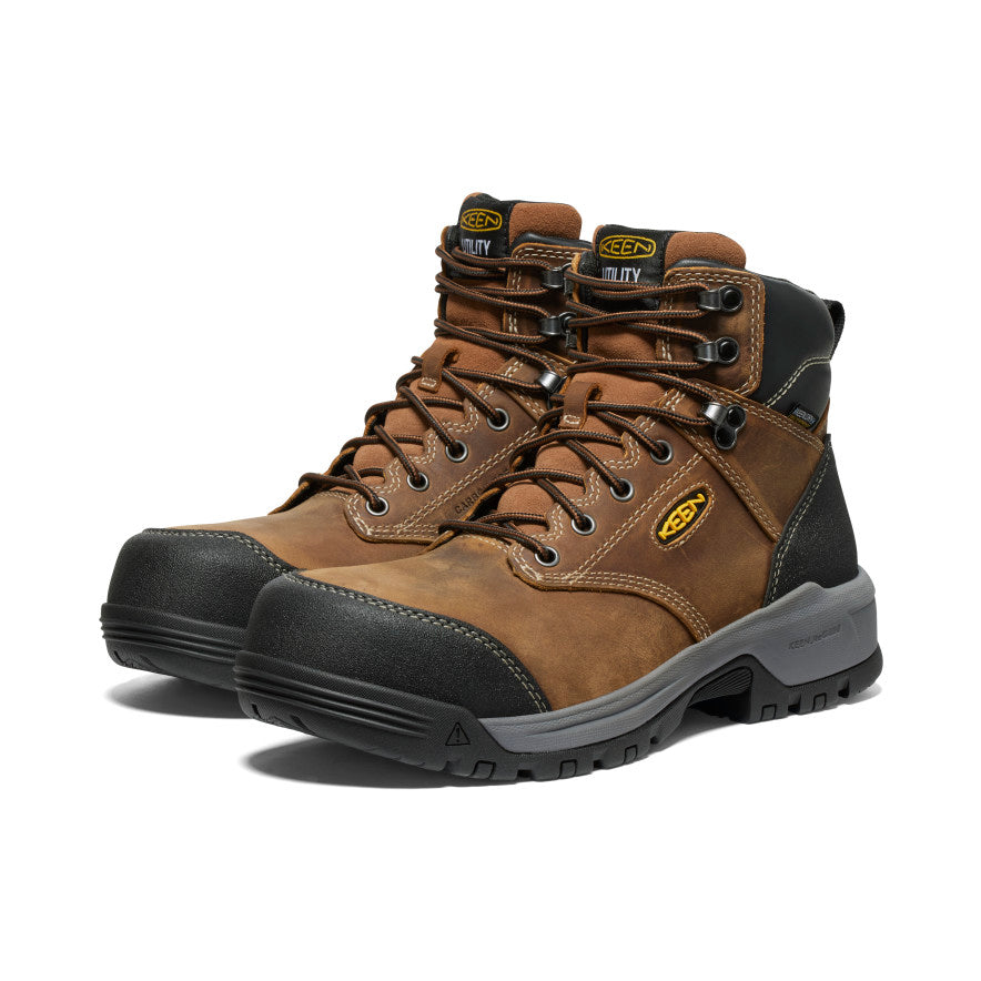 Men's Evanston 6" Waterproof Boot (Carbon Toe) Bison/Black / Keen / Men's