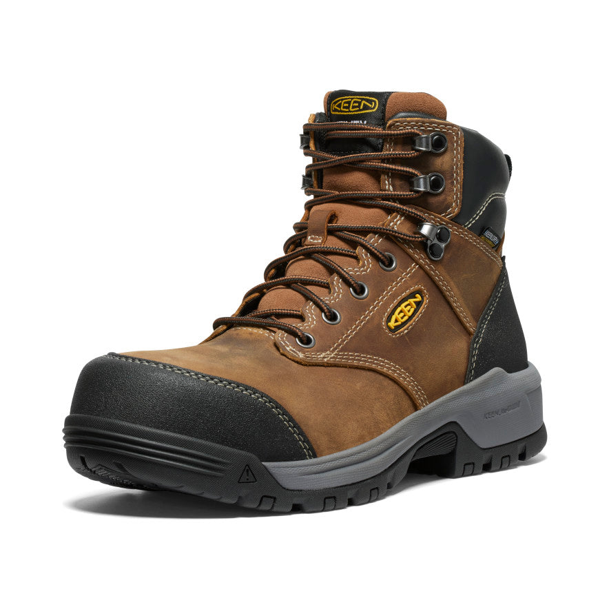 Men's Evanston 6" Waterproof Boot (Carbon Toe) Bison/Black / Keen / Men's