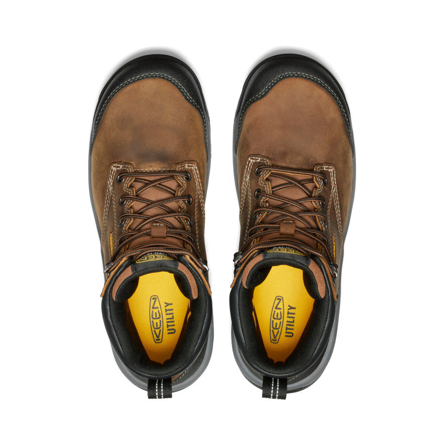 Men's Evanston 6" Waterproof Boot (Carbon Toe) Bison/Black / Keen / Men's