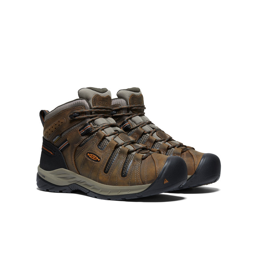 Men's Flint II Waterproof Mid (Soft Toe) Black Olive/Brindle / Keen / Men's