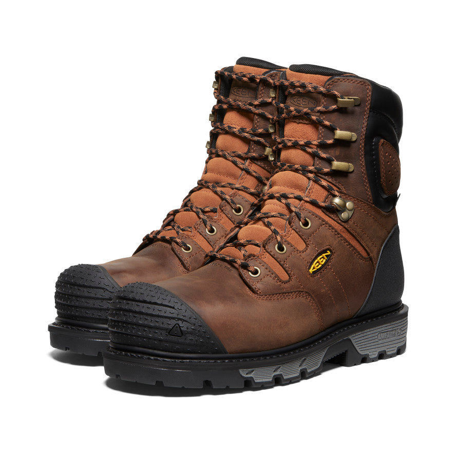 Men's Camden 8" Insulated Waterproof Boot (Carbon Toe) Leather Brown/Black / Keen / Men's