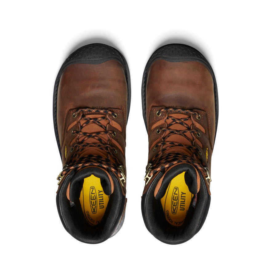 Men's Camden 8" Insulated Waterproof Boot (Carbon Toe) Leather Brown/Black / Keen / Men's