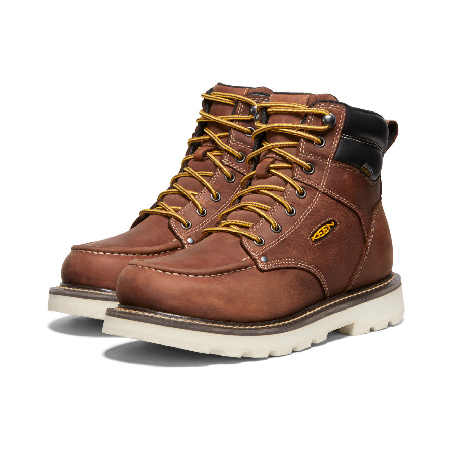 Men's Cincinnati 6" Waterproof 90° Heel Boot (Soft Toe) Tuscan Red/Sandshell / Keen / Men's