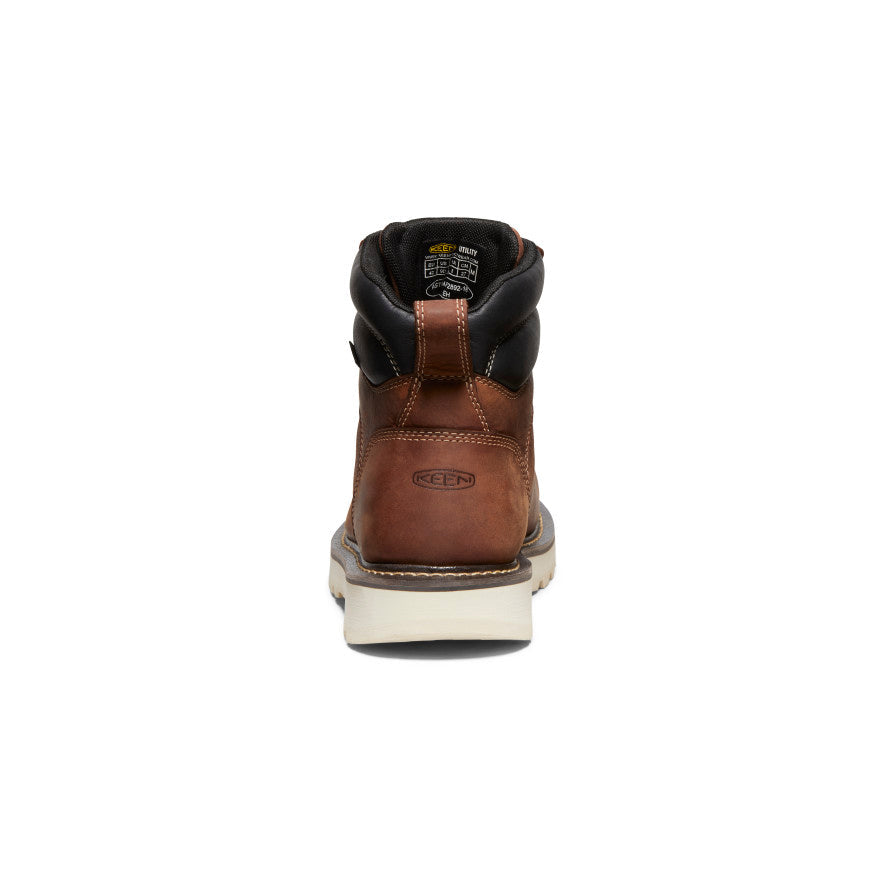Men's Cincinnati 6" Waterproof 90° Heel Boot (Soft Toe) Tuscan Red/Sandshell / Keen / Men's