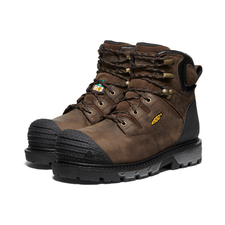Men's CSA Camden 6" Waterproof Boot (Carbon Toe) Dark Earth/Black / Keen / Men's