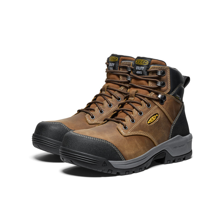 Men's Evanston 6" Insulated Waterproof Boot (Carbon Toe) Bison/Black / Keen / Men's