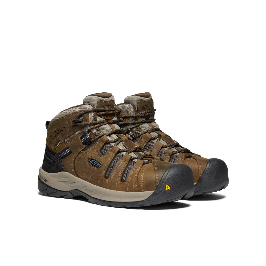 Men's Flint II Waterproof Boot (Steel Toe) Cascade Brown/Orion Blue / Keen / Men's