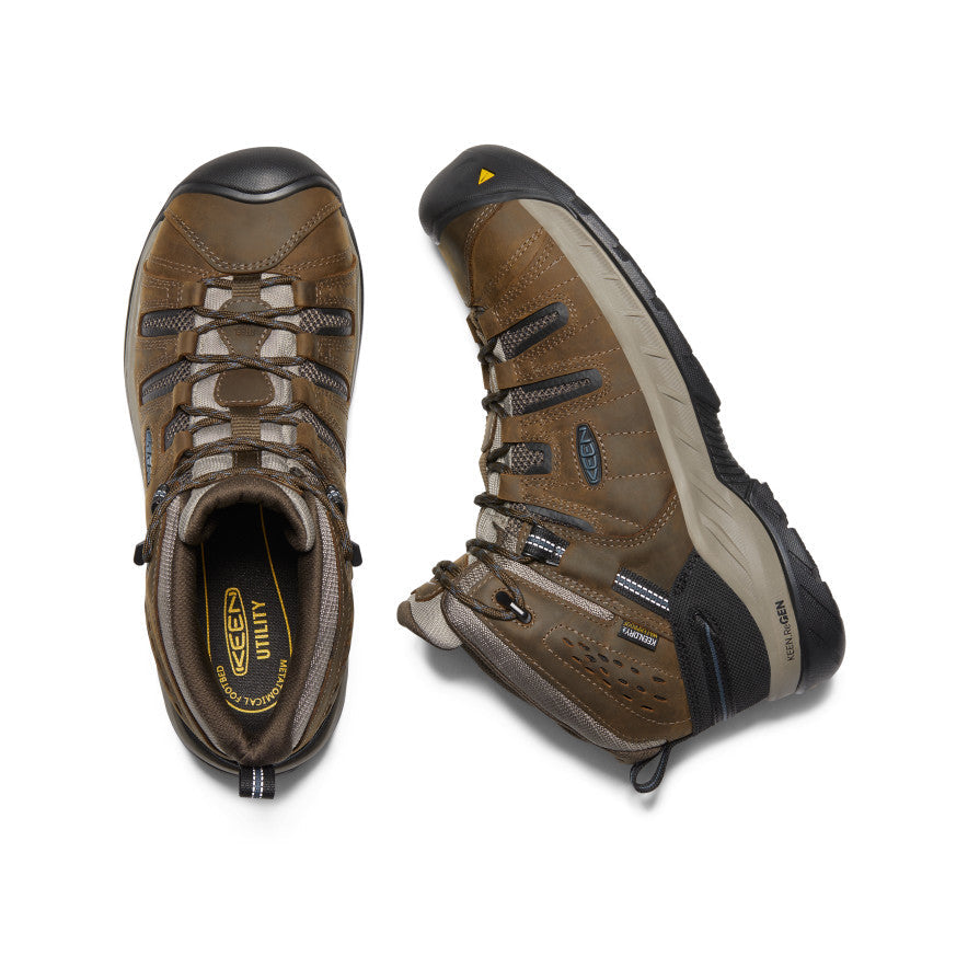 Men's Flint II Waterproof Boot (Steel Toe) Cascade Brown/Orion Blue / Keen / Men's