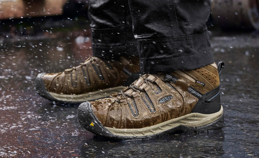 Men's Flint II Waterproof Boot (Steel Toe) Cascade Brown/Orion Blue / Keen / Men's