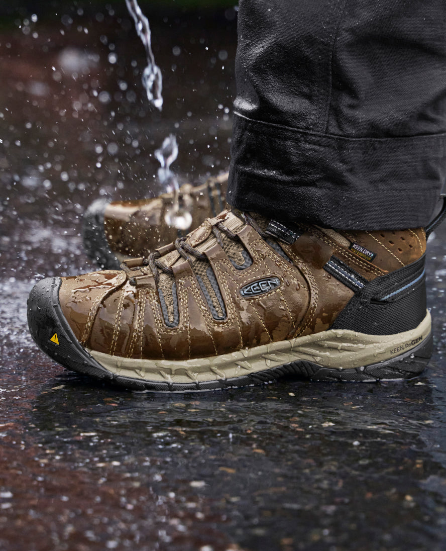 Men's Flint II Waterproof Boot (Steel Toe) Cascade Brown/Orion Blue / Keen / Men's