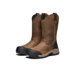 Men's Evanston Pull-On Waterproof Boot (Soft Toe) Bison/Black / Keen / Men's