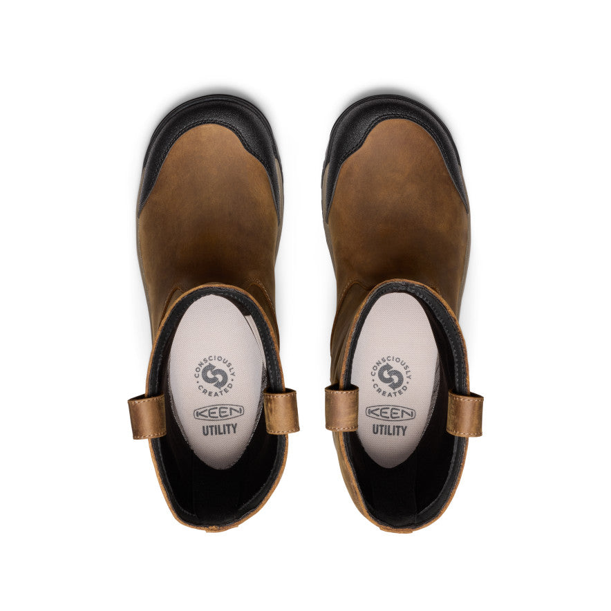 Men's Evanston Pull-On Waterproof Boot (Soft Toe) Bison/Black / Keen / Men's