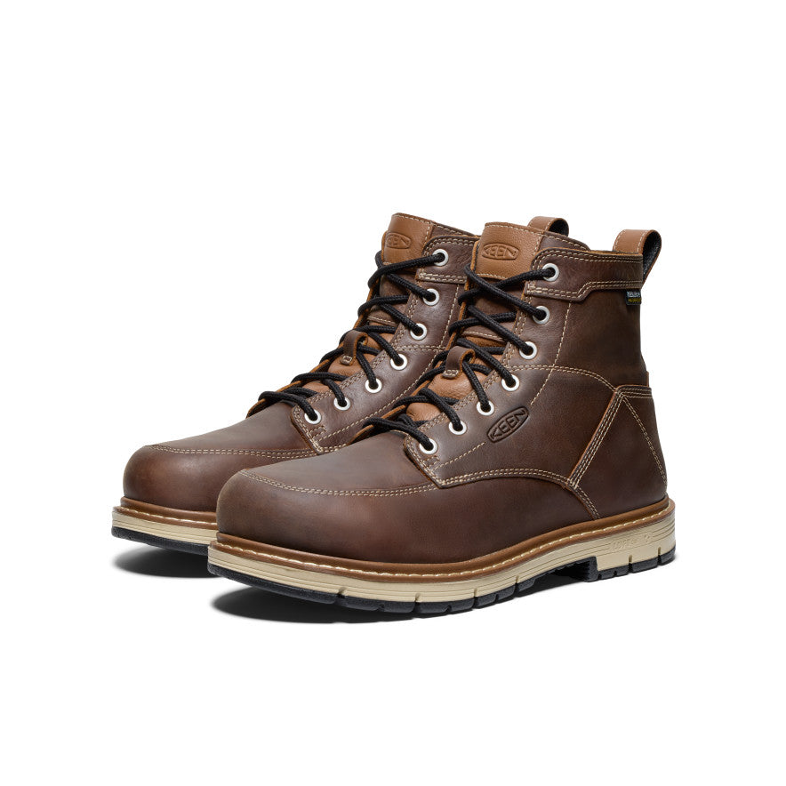 Men's San Jose 6" Waterproof 90° Heel Boot (Aluminum Toe) Bison/Black / Keen / Men's