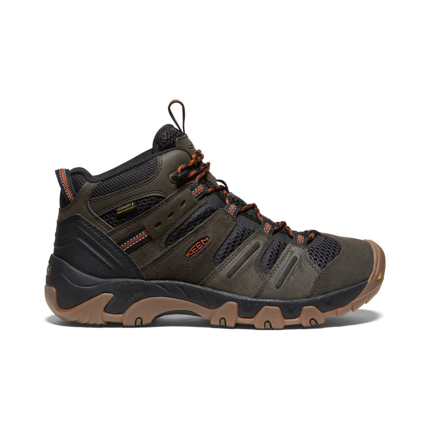 Men's Headout Waterproof Hiking Boot Black Olive/Fossil Orange / Keen / Men's